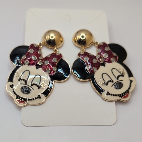 Disney Minnie Mouse Earrings - Red and Black - Picture 4 of 7